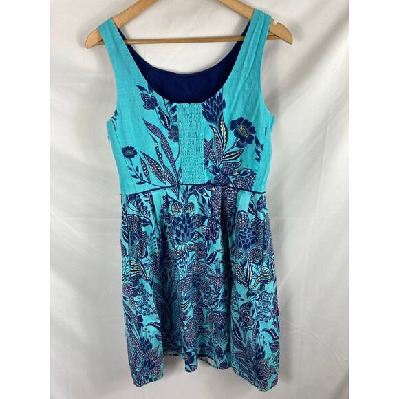Lands end Floral Sleeveless Dress Size 10 - Picture 5 of 5